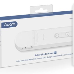 Roller Shade Driver E1, Requires Aqara HUB, Smart Blind Motor with Schedule and Voice Control, Rechargeable with Long Battery Life, Compatible with HomeKit, Alexa, Google Assistant, and IFTTT